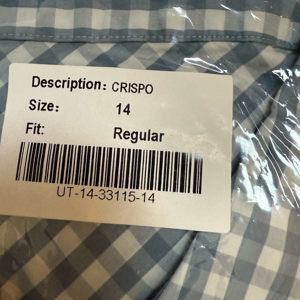 Untuckit Crispo Women’s Light Blue Gingham Plaid Button Down - Picture 3 of 5